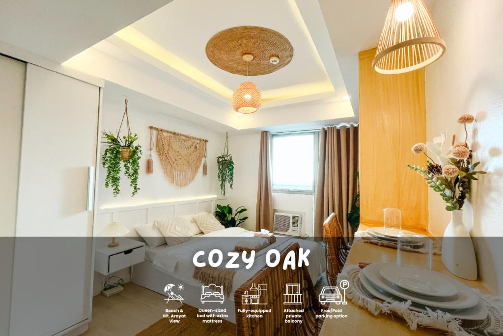 Cozy Oak - Spacious Boho-Inspired unit with Huge Balcony
