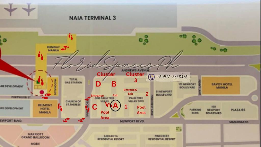 One Palm Tree Villas Condominium - Studio 5th FL with Balcony - Across Terminal 3 Airport